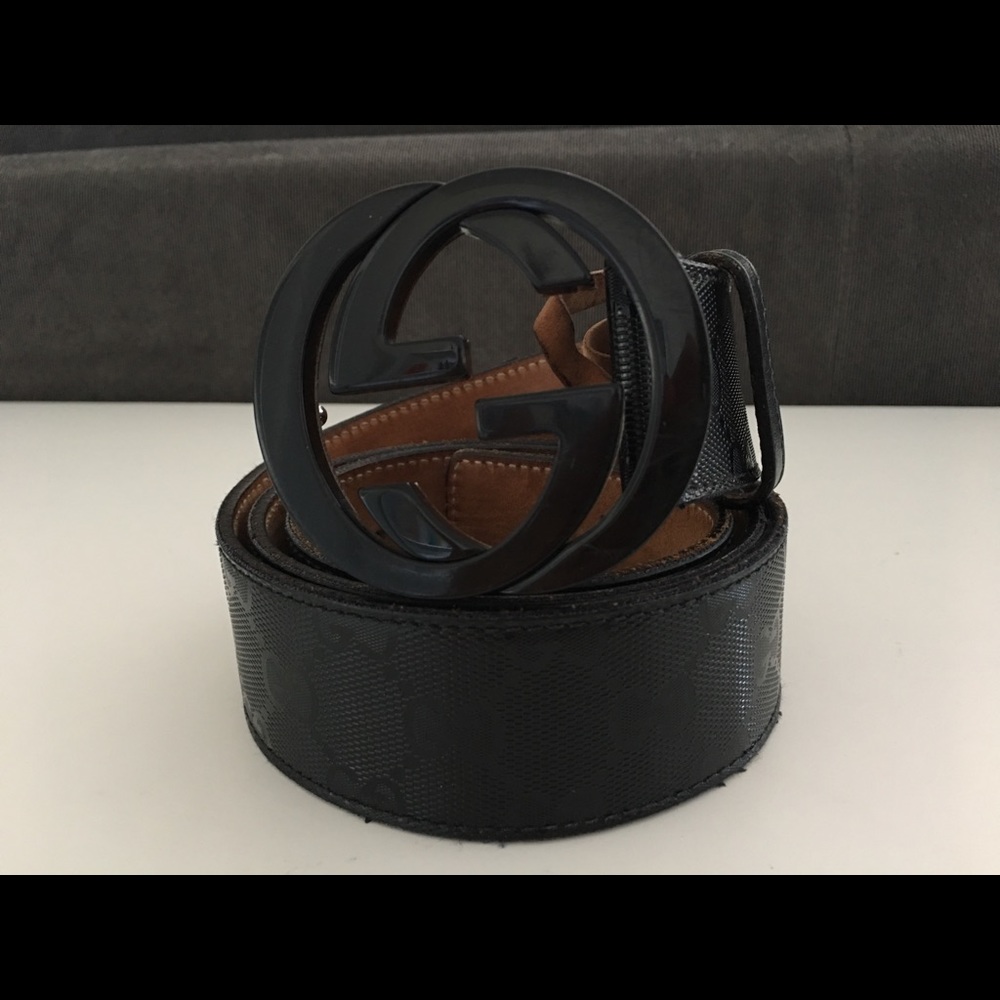Black Gucci Men’s Belt 100% original and authentic
